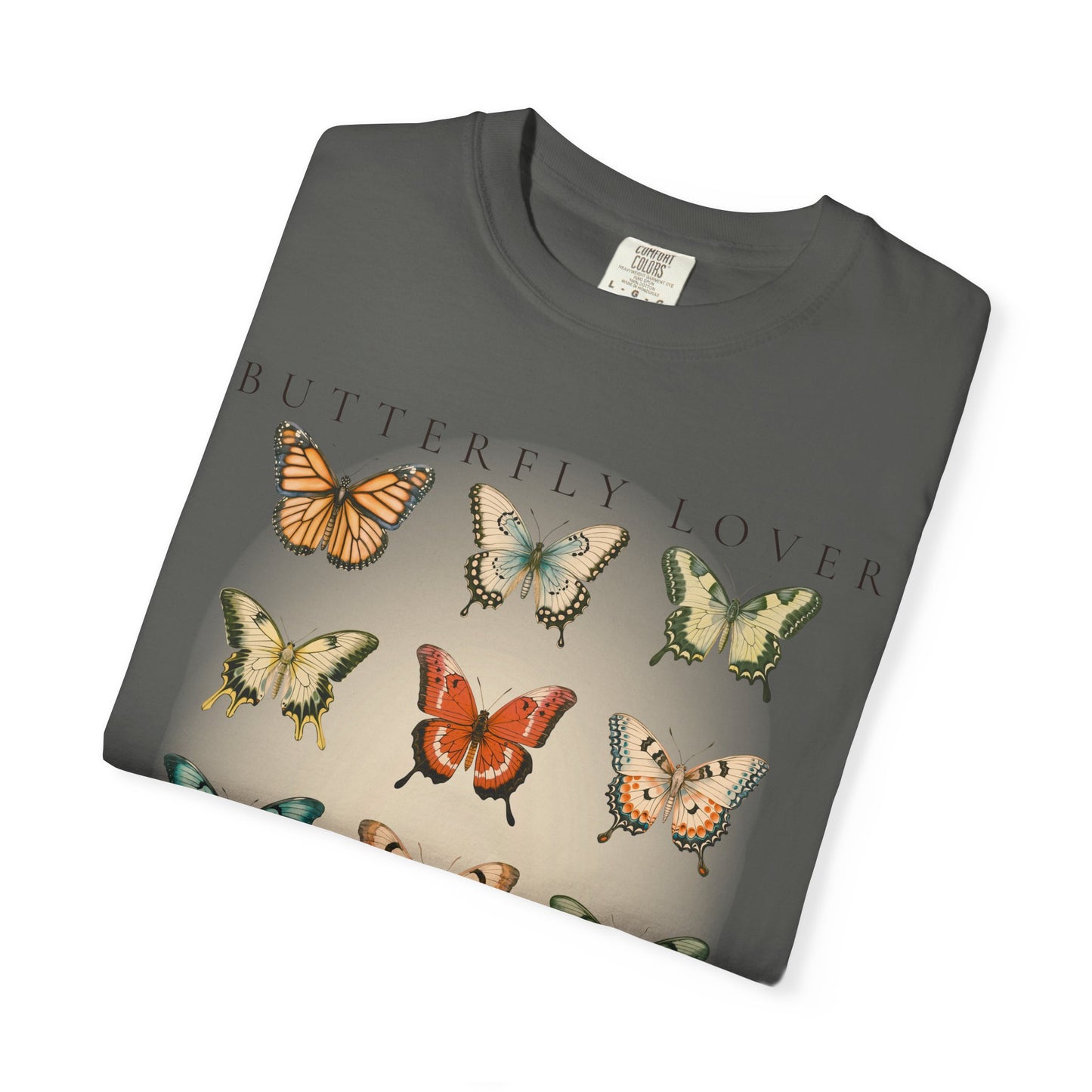 Butterfly Lover Graphic T-shirt Vintage Style Retro Comfort Colors Boho Hippie Shirts For Her Oversized Graphic Tee