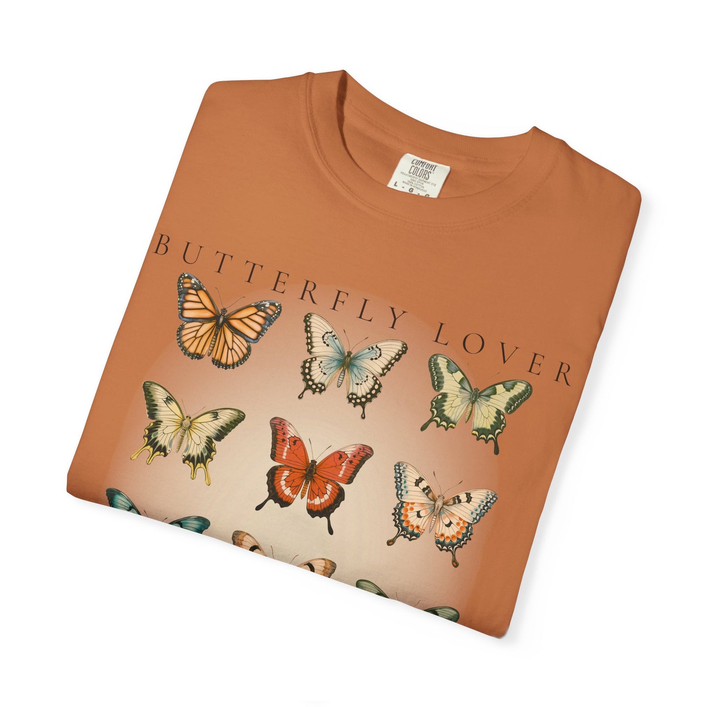 Butterfly Lover Graphic T-shirt Vintage Style Retro Comfort Colors Boho Hippie Shirts For Her Oversized Graphic Tee