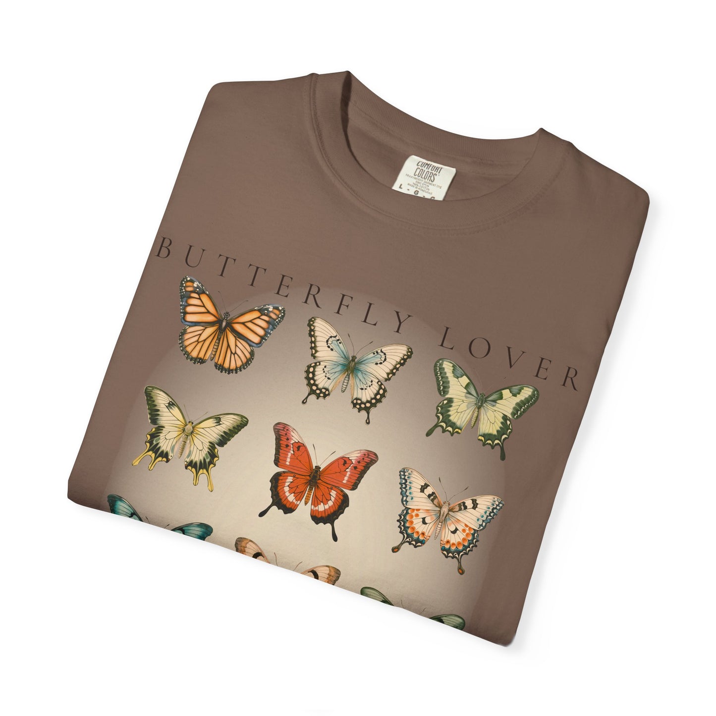 Butterfly Lover Graphic T-shirt Vintage Style Retro Comfort Colors Boho Hippie Shirts For Her Oversized Graphic Tee
