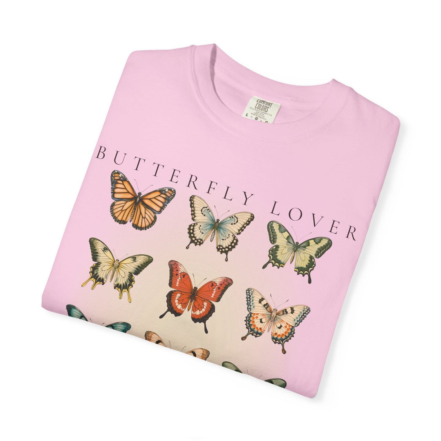 Butterfly Lover Graphic T-shirt Vintage Style Retro Comfort Colors Boho Hippie Shirts For Her Oversized Graphic Tee