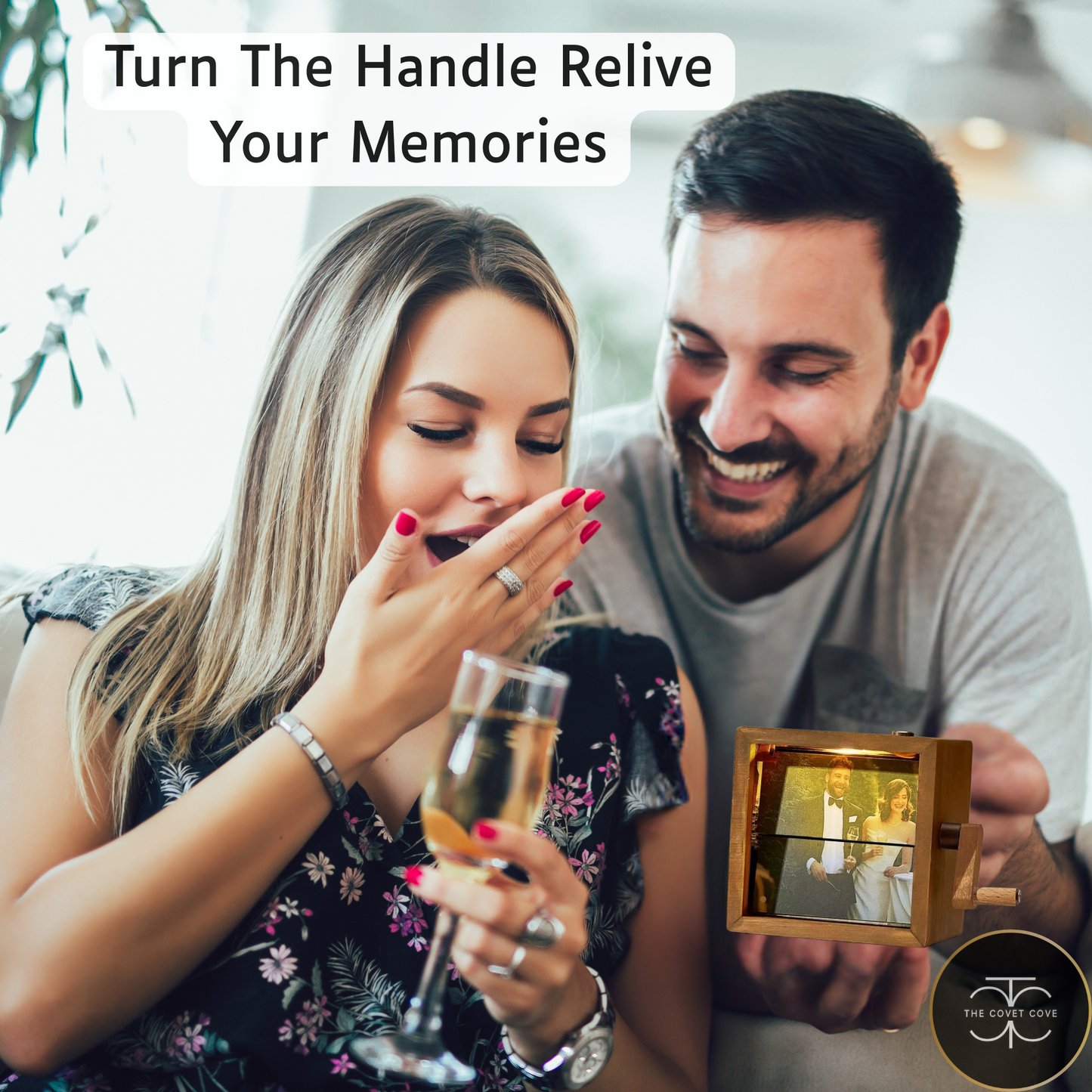 Custom Flipbook Photo Box with Light Personalized Wooden Gift for Mom, Dad. Couples gift, Anniversary, Birthday, Wedding gift– Unique Home Decor