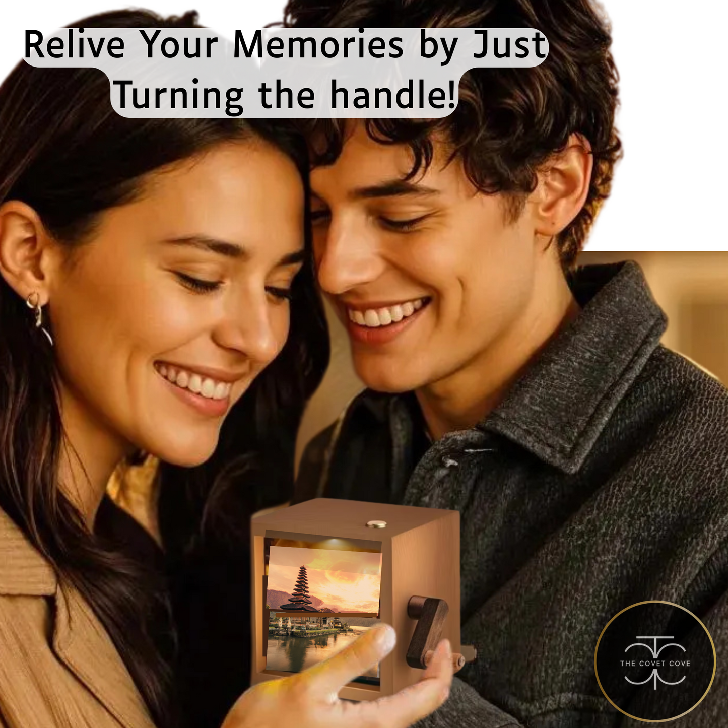 Custom Flipbook Photo Box with Light Personalized Wooden Gift for Mom, Dad. Couples gift, Anniversary, Birthday, Wedding gift– Unique Home Decor