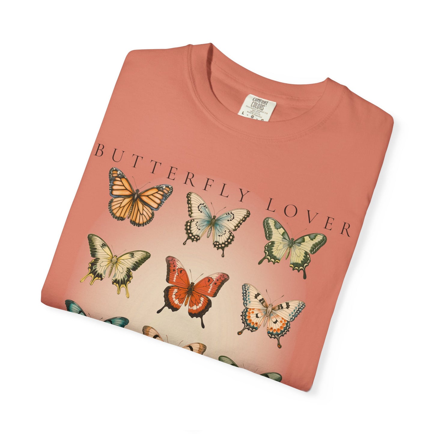Butterfly Lover Graphic T-shirt Vintage Style Retro Comfort Colors Boho Hippie Shirts For Her Oversized Graphic Tee