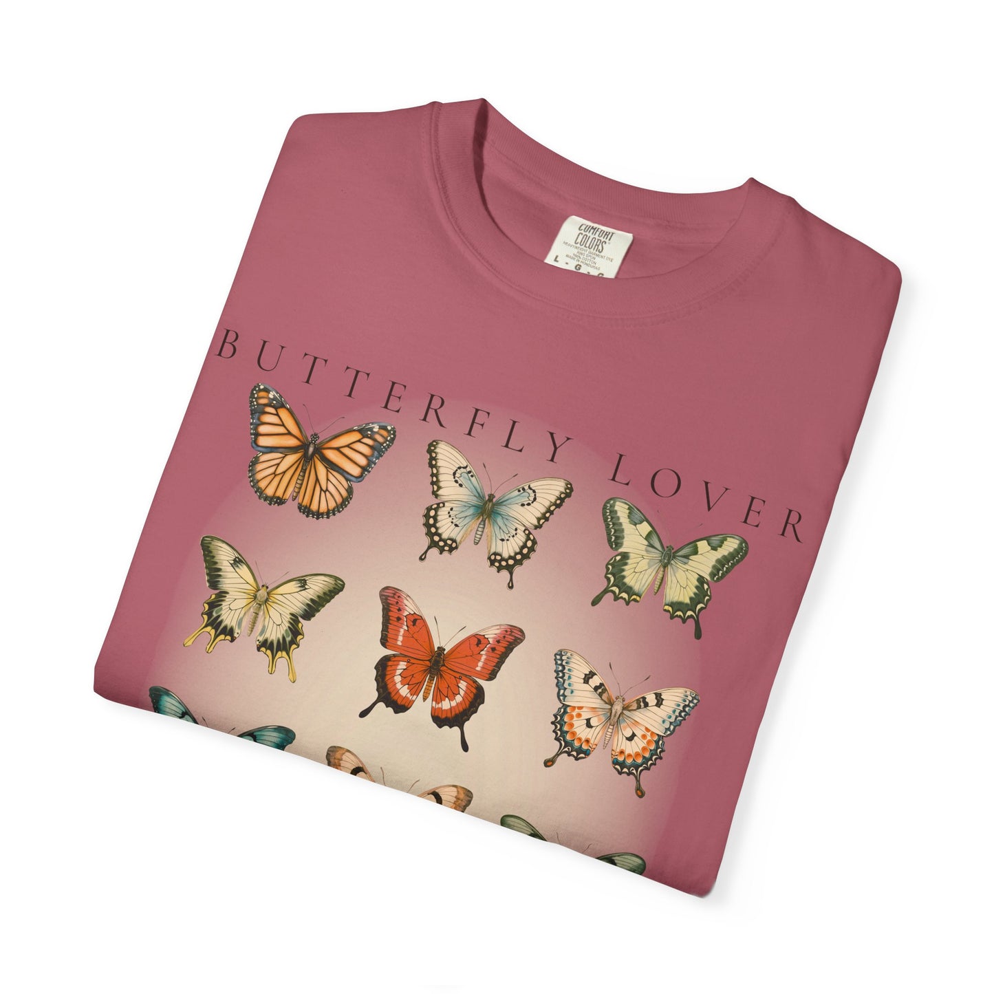 Butterfly Lover Graphic T-shirt Vintage Style Retro Comfort Colors Boho Hippie Shirts For Her Oversized Graphic Tee