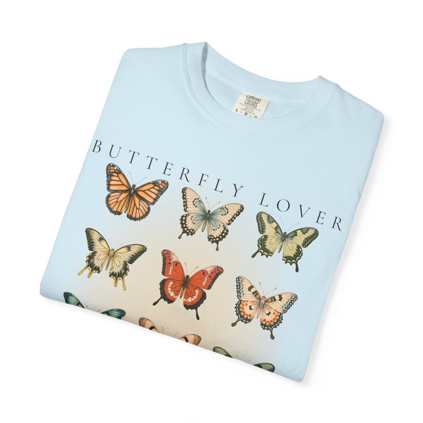 Butterfly Lover Graphic T-shirt Vintage Style Retro Comfort Colors Boho Hippie Shirts For Her Oversized Graphic Tee