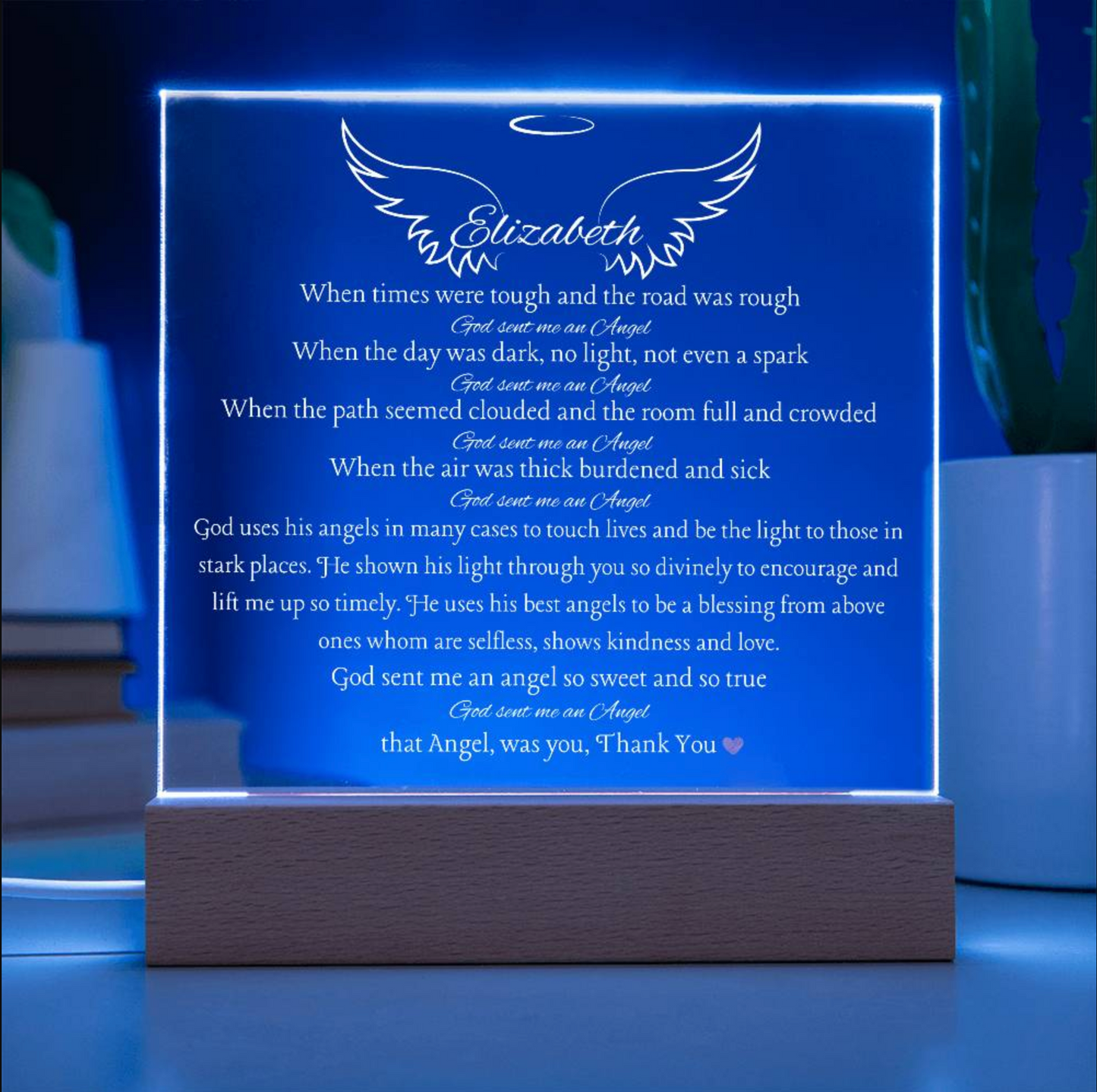 Caregiver Gift, Thank you Gift God Sent Me An Angel Gift Gift For Dr or Loved One Thank you GIft for a Provider Nurse or Special Thank you Angel Gift Personalized