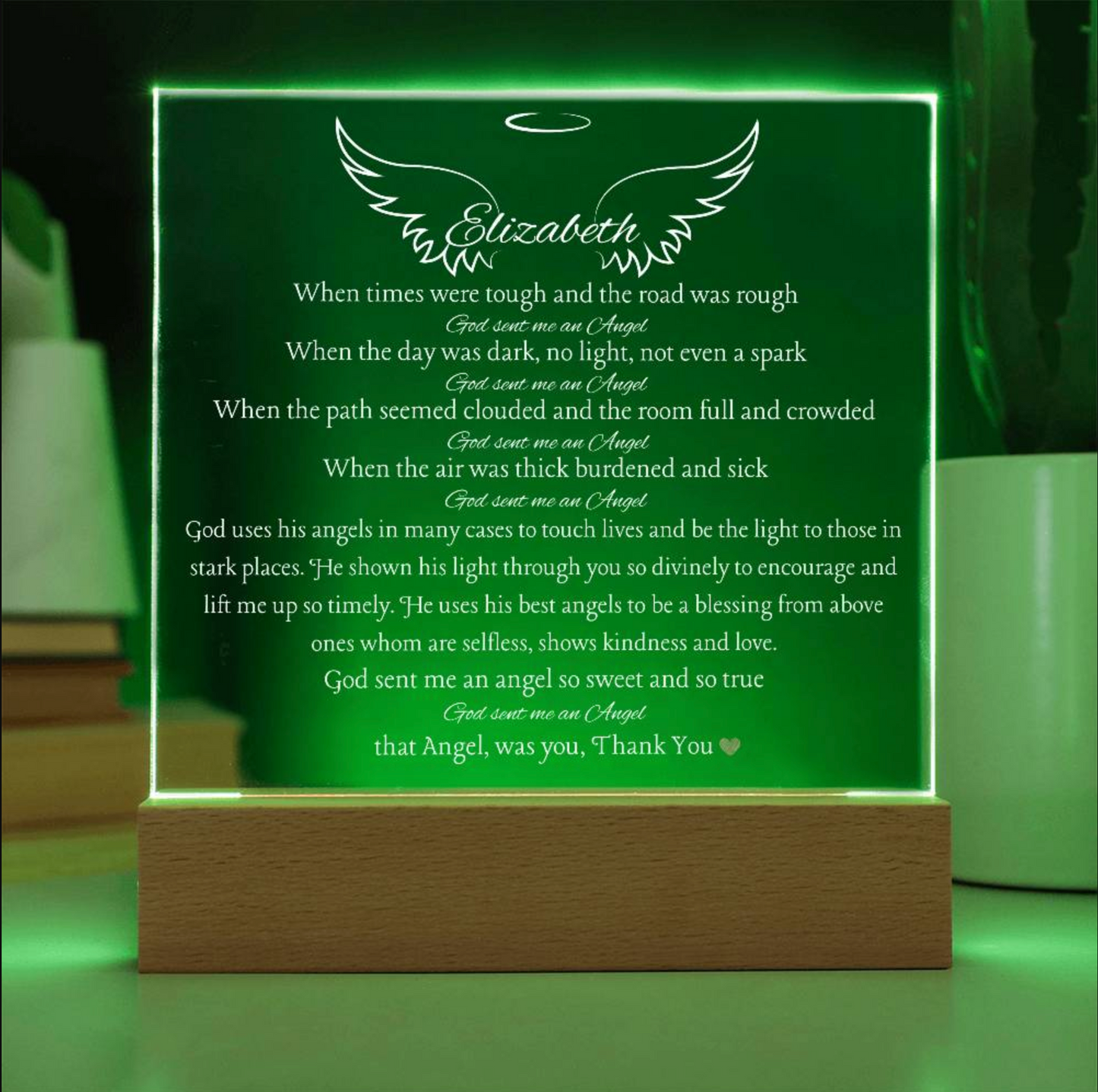 Caregiver Gift, Thank you Gift God Sent Me An Angel Gift Gift For Dr or Loved One Thank you GIft for a Provider Nurse or Special Thank you Angel Gift Personalized