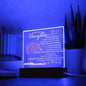 Night light Keepsake Gift for Daughter- Plaque lamp Christmas Gift For Daughter, Gift From Mom, Gift From Dad, Birthday Gift,