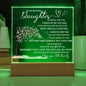 Night light Keepsake Gift for Daughter- Plaque lamp Christmas Gift For Daughter, Gift From Mom, Gift From Dad, Birthday Gift,