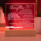 Night light Keepsake Gift for Daughter- Plaque lamp Christmas Gift For Daughter, Gift From Mom, Gift From Dad, Birthday Gift,