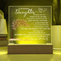 Night light Keepsake Gift for Daughter- Plaque lamp Christmas Gift For Daughter, Gift From Mom, Gift From Dad, Birthday Gift,
