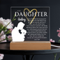 Daughter Gift, Custom Name Plaque Dad to Daughter, Graduation Gift, Promotion, Birthday Keepsake