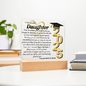 Daughter Graduation Gift-So Proud of You Acrylic Plaque LED Option Promotion Gift You Did It Gift for Her Gift for Grad 2025