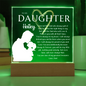 Daughter Gift, Custom Name Plaque Dad to Daughter, Graduation Gift, Promotion, Birthday Keepsake