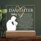 Daughter Gift, Custom Name Plaque Dad to Daughter, Graduation Gift, Promotion, Birthday Keepsake