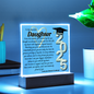 Daughter Graduation Gift-So Proud of You Acrylic Plaque LED Option Promotion Gift You Did It Gift for Her Gift for Grad 2025