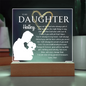 Daughter Gift, Custom Name Plaque Dad to Daughter, Graduation Gift, Promotion, Birthday Keepsake