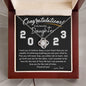 2023 Graduation Love Knot Necklace From Dad - iheartgiftcart