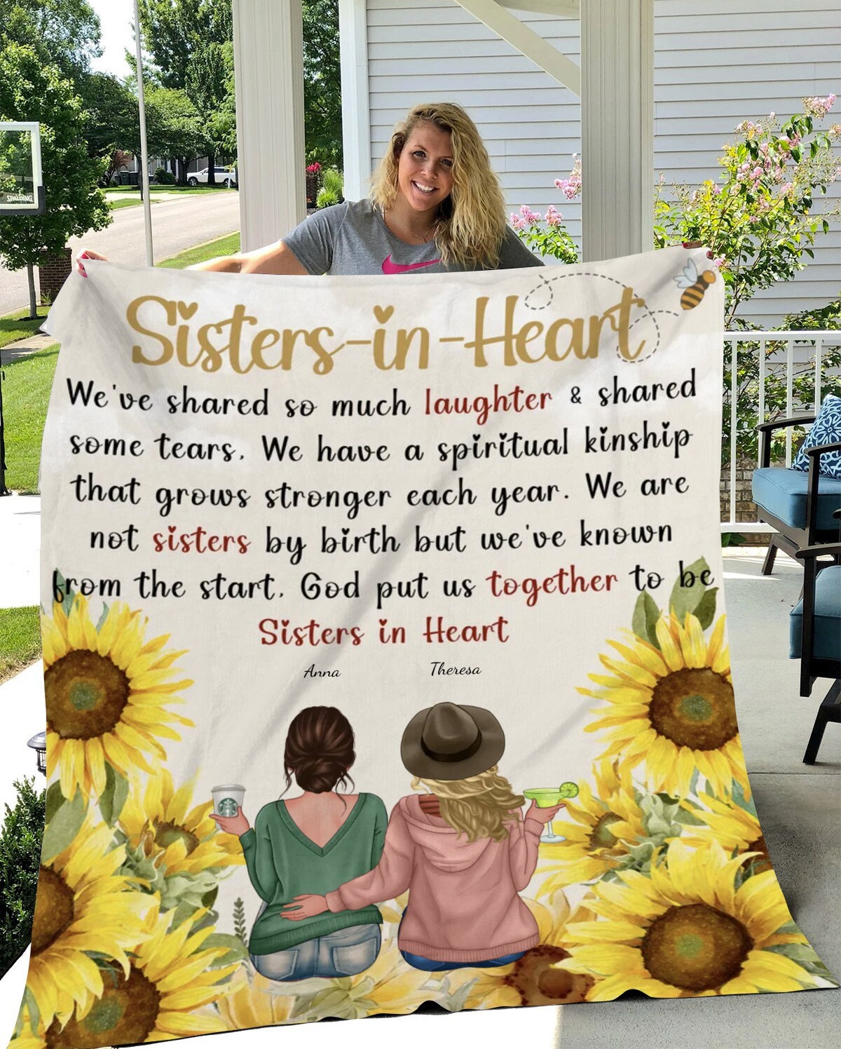 Custom Unbiological Sisters Blanket, Best Friend Gift, Sister Gift, Friendship Blanket, Gift for Her, BFF Gift, Personalized Blanket, Throw