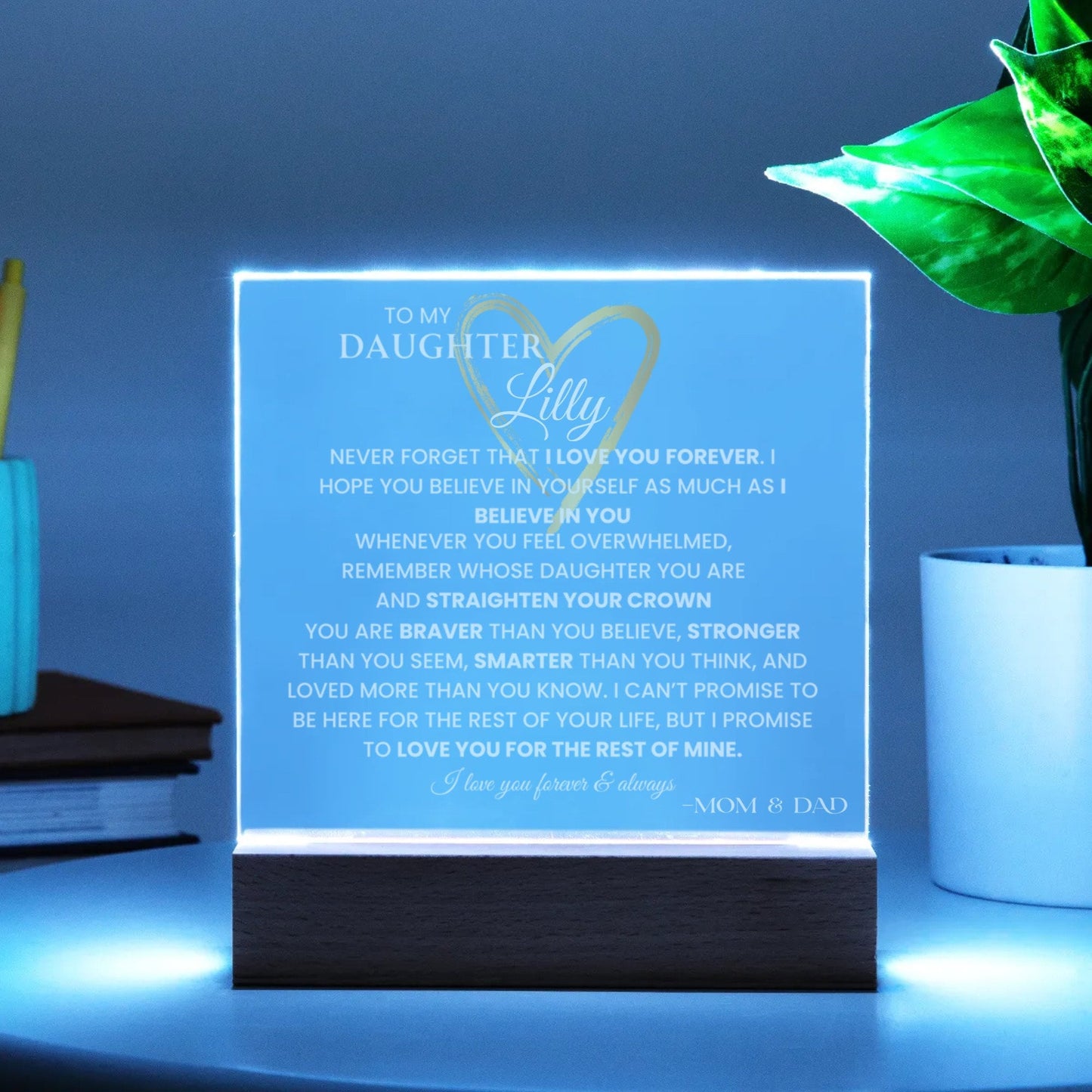 My Daughter Personalized Plaque Emotional Message Keepsake Daughter Gift For Birthday Daughter Christmas Gift Daughter Valentines Day