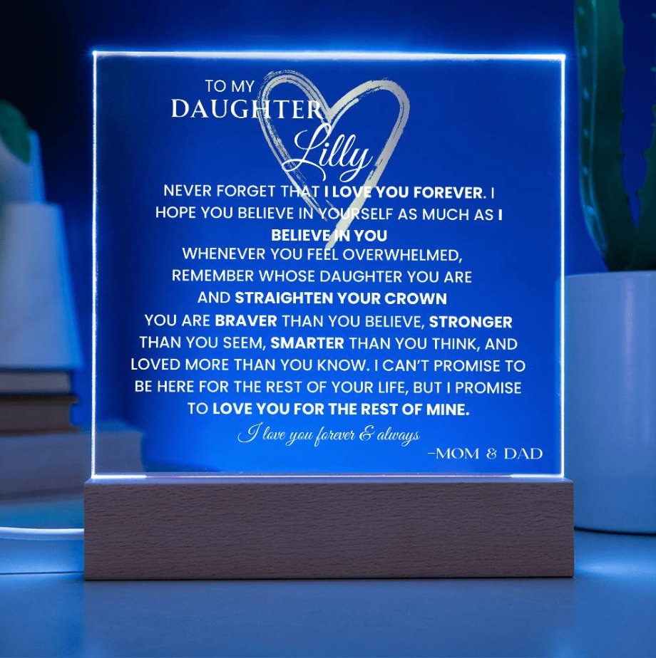 My Daughter Personalized Plaque Emotional Message Keepsake Daughter Gift For Birthday Daughter Christmas Gift Daughter Valentines Day