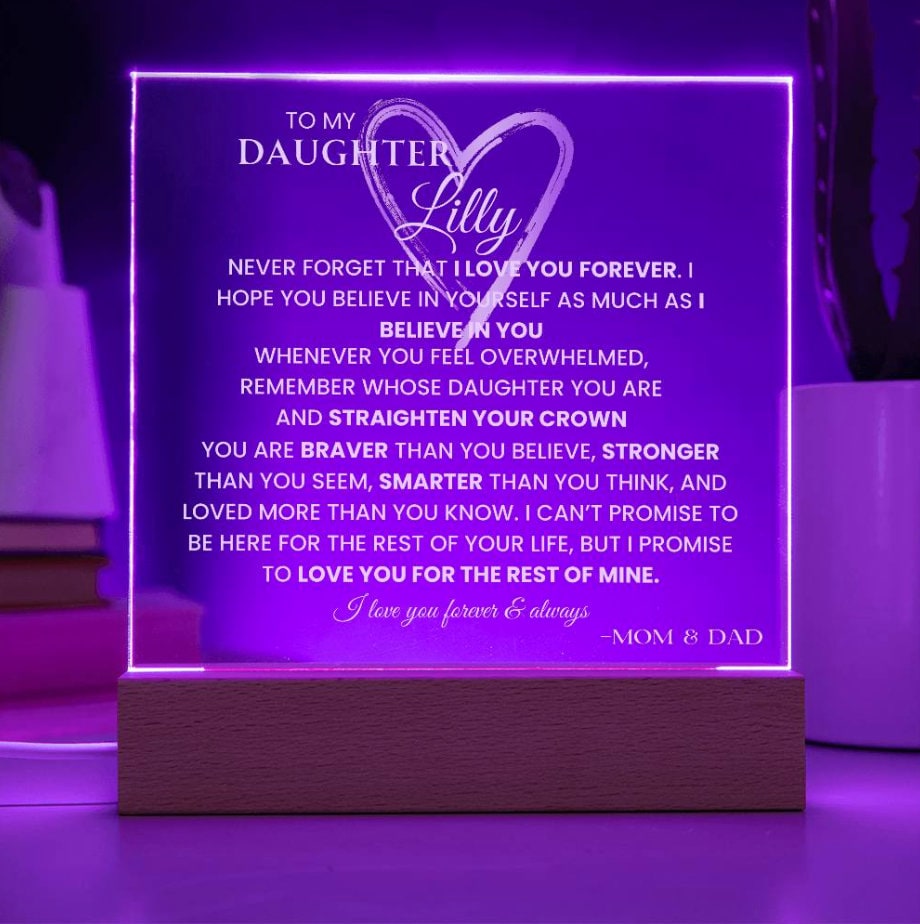 My Daughter Personalized Plaque Emotional Message Keepsake Daughter Gift For Birthday Daughter Christmas Gift Daughter Valentines Day