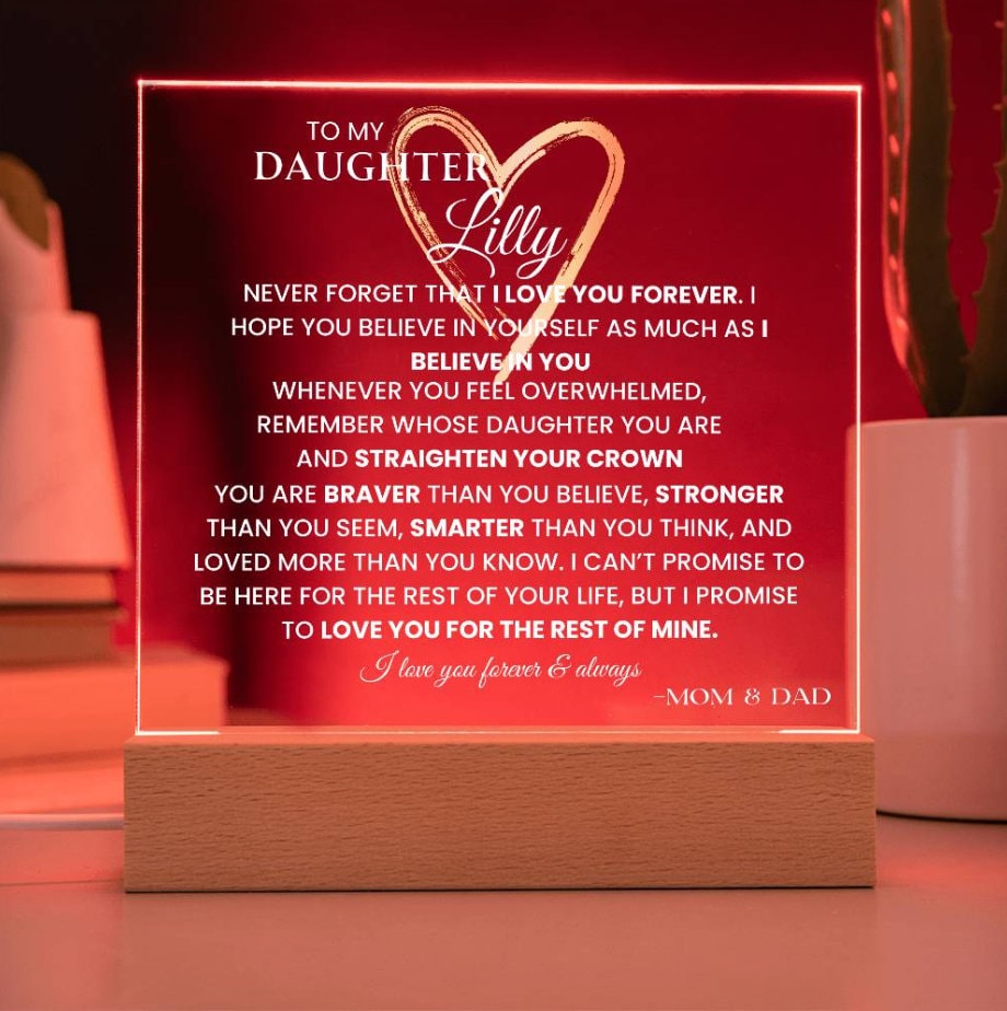 My Daughter Personalized Plaque Emotional Message Keepsake Daughter Gift For Birthday Daughter Christmas Gift Daughter Valentines Day