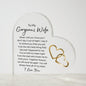Wife- Acrylic Heart Plaque Heart to Heart - iheartgiftcart