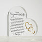 Wife- Acrylic Heart Plaque Heart to Heart - iheartgiftcart