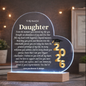 Graduation Gift for Daughter Heart Shape Color Changing Plaque Class of 2026 Glow Lamp