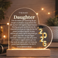 Graduation Gift for Daughter Heart Shape Color Changing Plaque Class of 2026 Glow Lamp