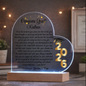 Personalized Graduation Gift for Niece Nephew Son Daughter Grandchild Keepsake Acrylic Color Changing LED heart 2026 Grad Gift