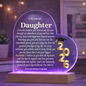 Graduation Gift for Daughter Heart Shape Color Changing Plaque Class of 2026 Glow Lamp