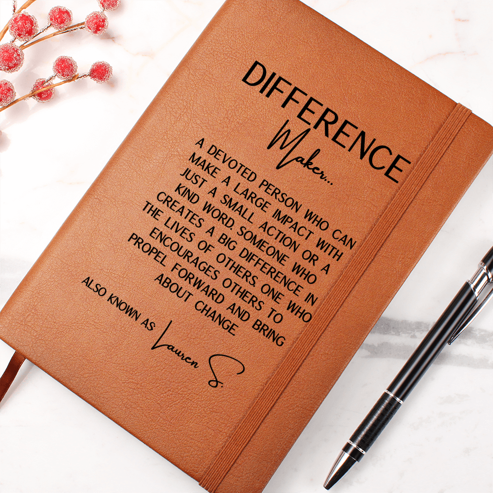 Difference Maker Journal With Custom Name 3