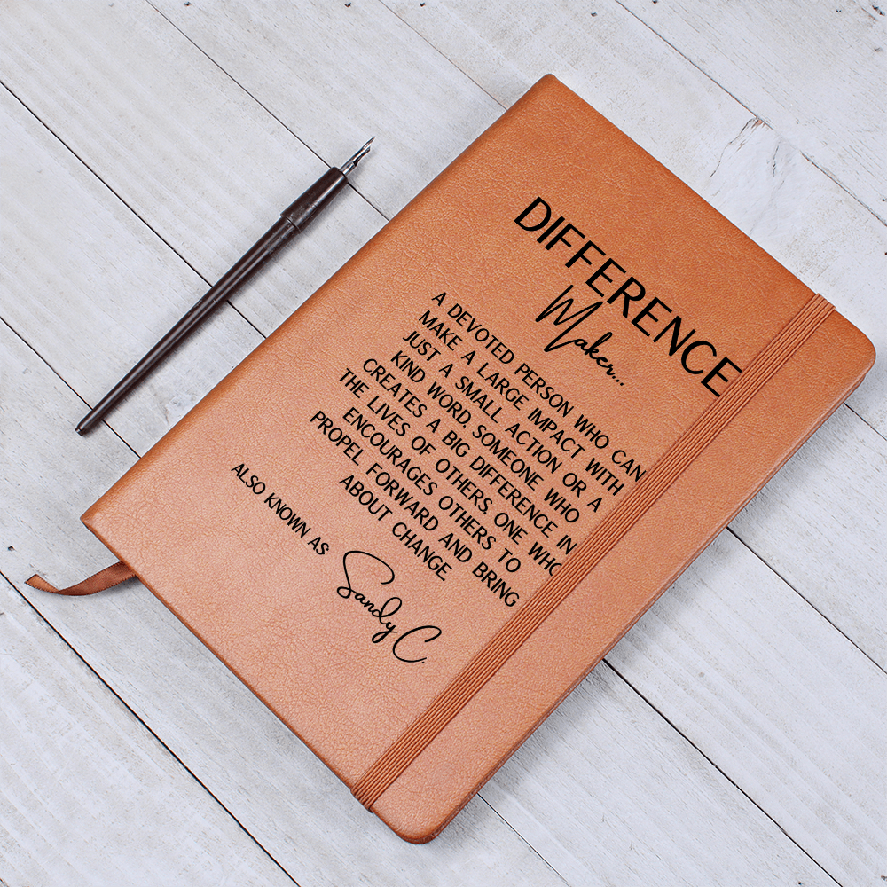Difference Maker Custom Journal With Name, Teacher  appreciation, Dr Gift, Promotion 4