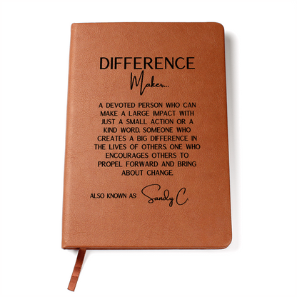 Difference Maker Custom Journal With Name, Teacher  appreciation, Dr Gift, Promotion 4