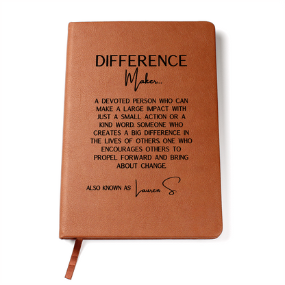 Difference Maker Journal With Custom Name 3