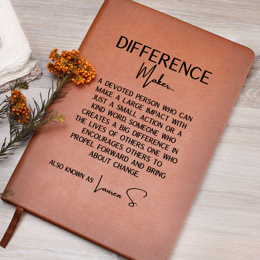 Difference Maker Journal With Custom Name 3