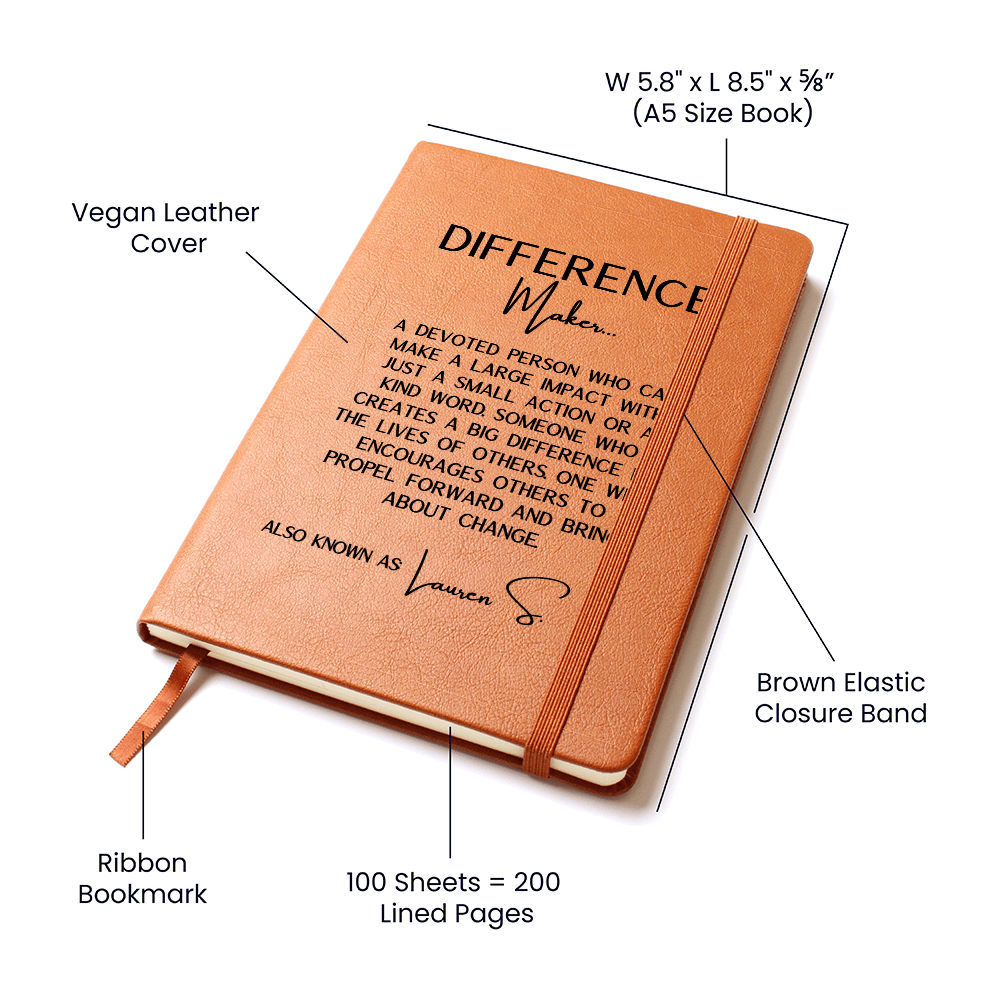 Difference Maker Journal With Custom Name 3