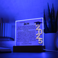 Graduation Gift for Son  Nightlight Acrylic Plaque Promotion Gift 2025 Graduation Son gift for him Going away gift for Child Keepsake