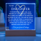 Gift For Daughter Message to My Daughter Gift For Her Birthday Gift for Daughter Gift From Mom Acrylic Sign with Lighting Plaque for Graduation Gift