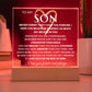 To My Son- "Never Forget That I Love You" Keepsake with Nightlight LED option Graduation Gift Birthday Gift for Him