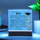 Graduation Gift for Son  Nightlight Acrylic Plaque Promotion Gift 2025 Graduation Son gift for him Going away gift for Child Keepsake
