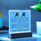 Mom Gift, Gift For Mom Acrylic Plaque, Mothers Day Gift from Daughter or Son, Gift For Mothers Day for Bonus Mom, Spiritual Mom, Birthday Gift For her, Birthday Gift for Mom