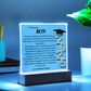 Graduation Gift for Son  Nightlight Acrylic Plaque Promotion Gift 2025 Graduation Son gift for him Going away gift for Child Keepsake