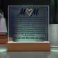Mom Gift, Gift For Mom Acrylic Plaque, Mothers Day Gift from Daughter or Son, Gift For Mothers Day for Bonus Mom, Spiritual Mom, Birthday Gift For her, Birthday Gift for Mom