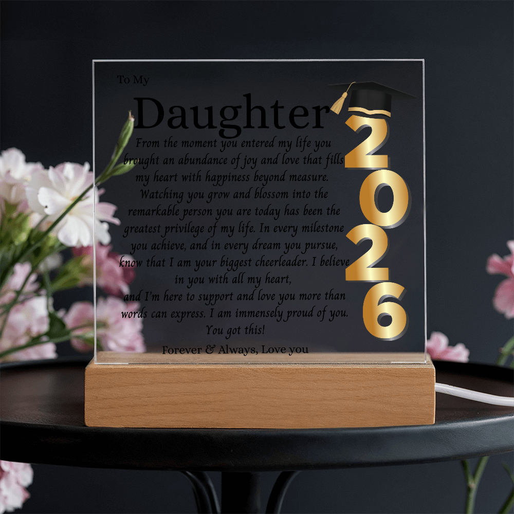 Daughter Graduation Gift-So Proud of You Acrylic Plaque Promotion Gift, You Did It, Gift for Her, Gift for Grad, Graduation Gift, 2026