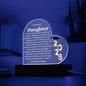 Graduation Gift for Daughter Heart Shape Color Changing Plaque Class of 2026 Glow Lamp