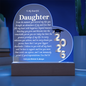 Graduation Gift for Daughter Heart Shape Color Changing Plaque Class of 2026 Glow Lamp