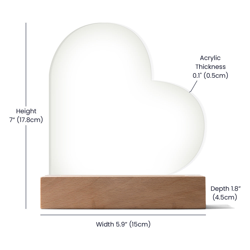 Gift For Daughter Color Changing  Acrylic Heart Keepsake My Beautiful Daughter from Dad, Daughter Birthday gift for her Personalized Christmas gift